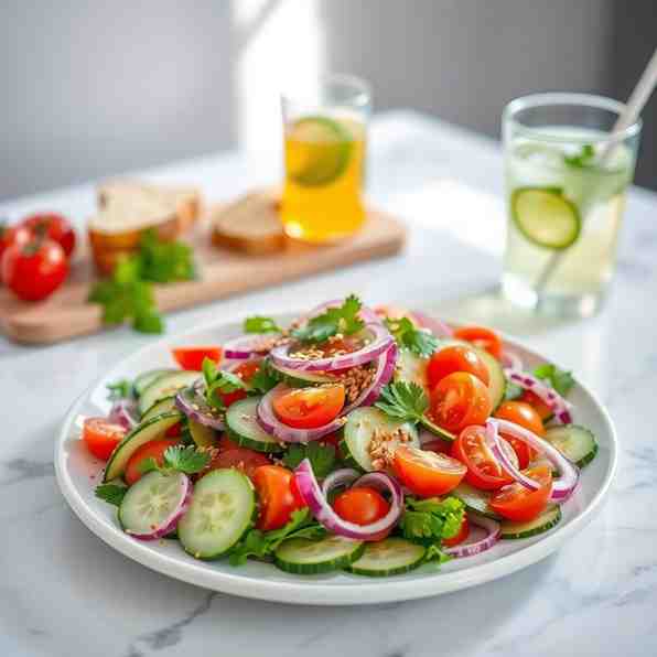 Crisp & Spicy Cucumber Salad Recipe